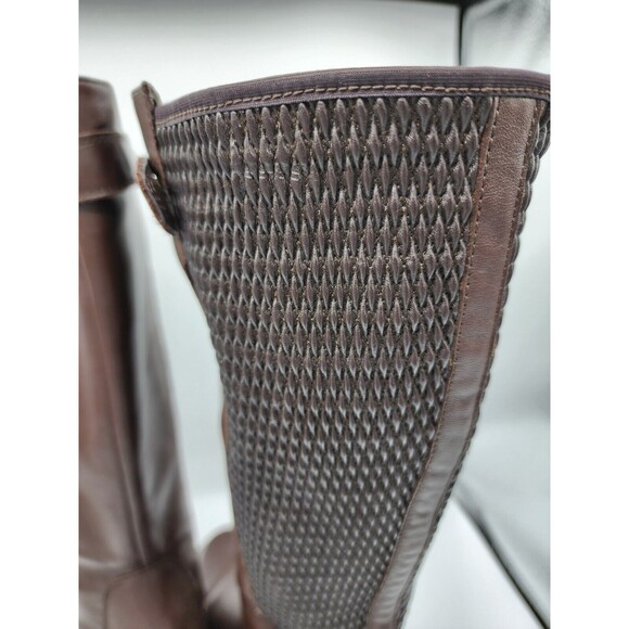 David Tate Women's Brown Boots sz 8M WIDE Calf - Avery 18 - Preowned - Picture 7 of 11